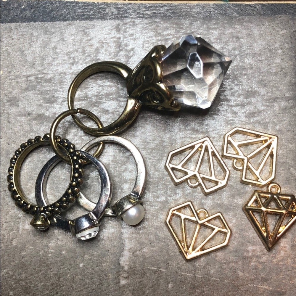 Lot of diamond charms